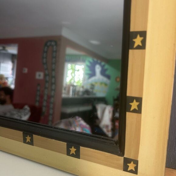 Vintage Charming Black and Tan Star Mirror w Inspirational Quotes - Picture 5 of 12